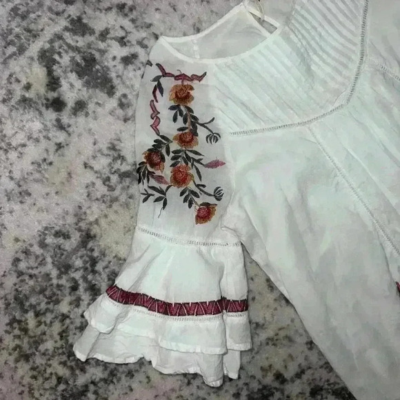 Free People White Floral Embroidered Dress Size S for Woman! - Picture 8 of 14